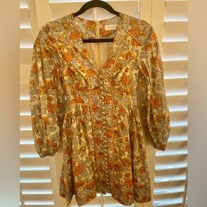 Zimmermann Andie Buttoned Mini Dress, new w/out tags.